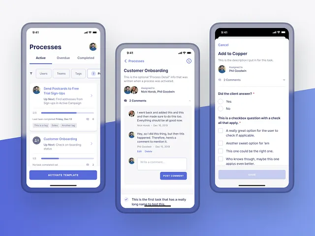 Playbook iOS app guided flows by FiveBox